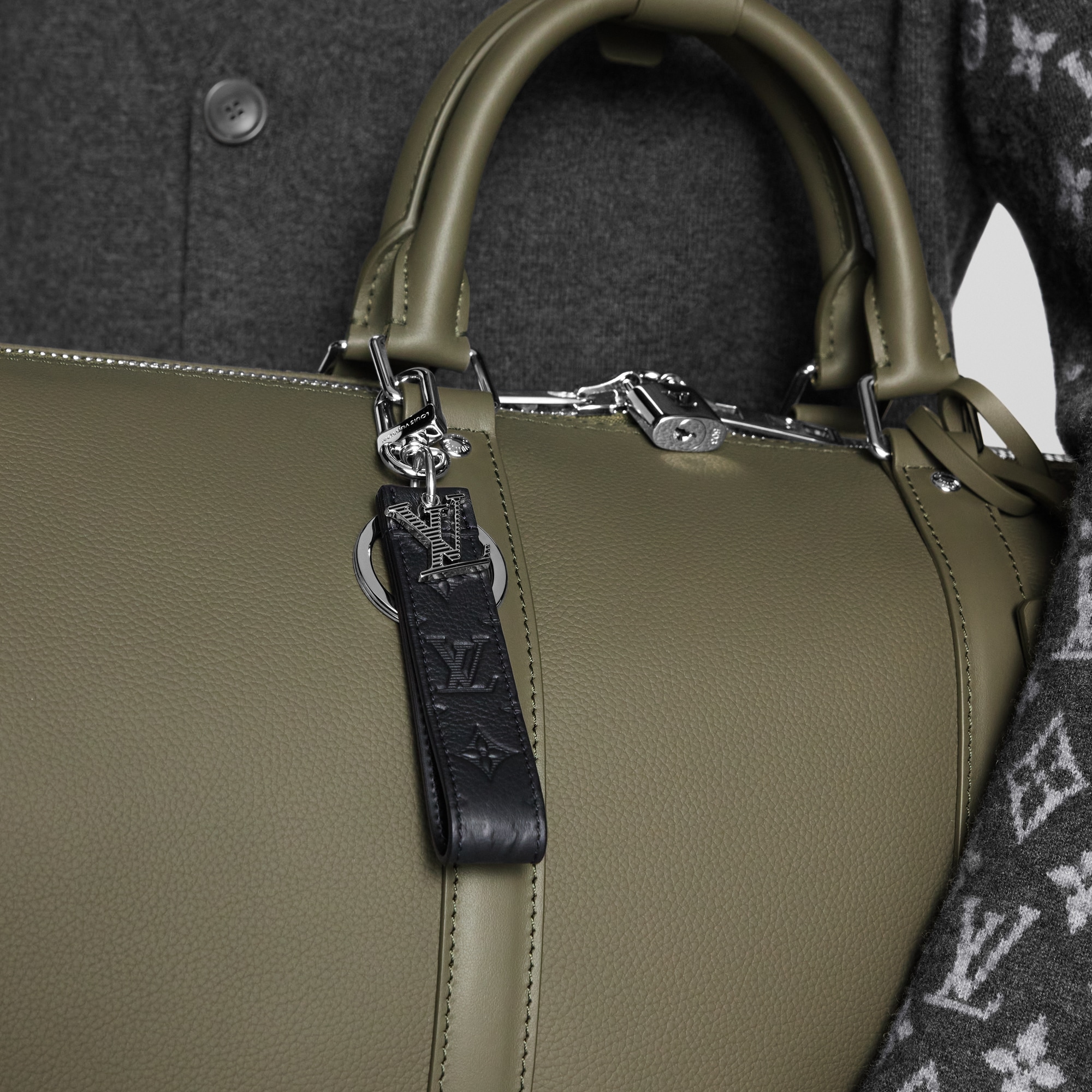 LV Shadow Dragonne Key Holder And Bag Charm . - Accessories